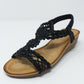 Black Wedge Sandal-2