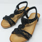 Black Wedge Sandal-2