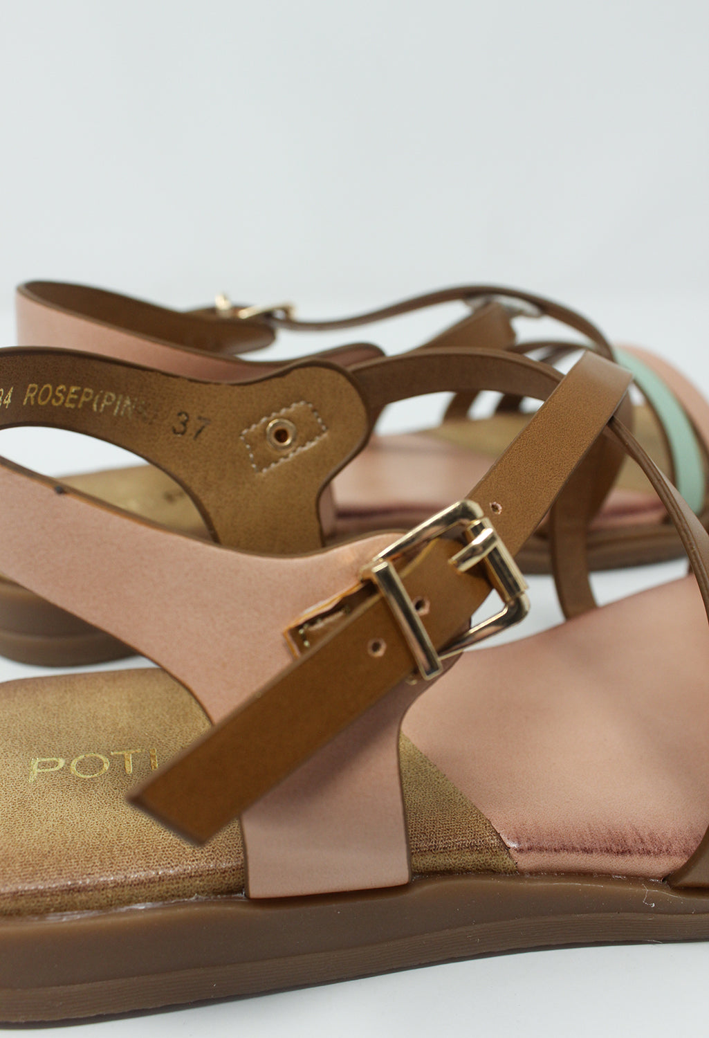 Rose Flat Cross-over Sandal