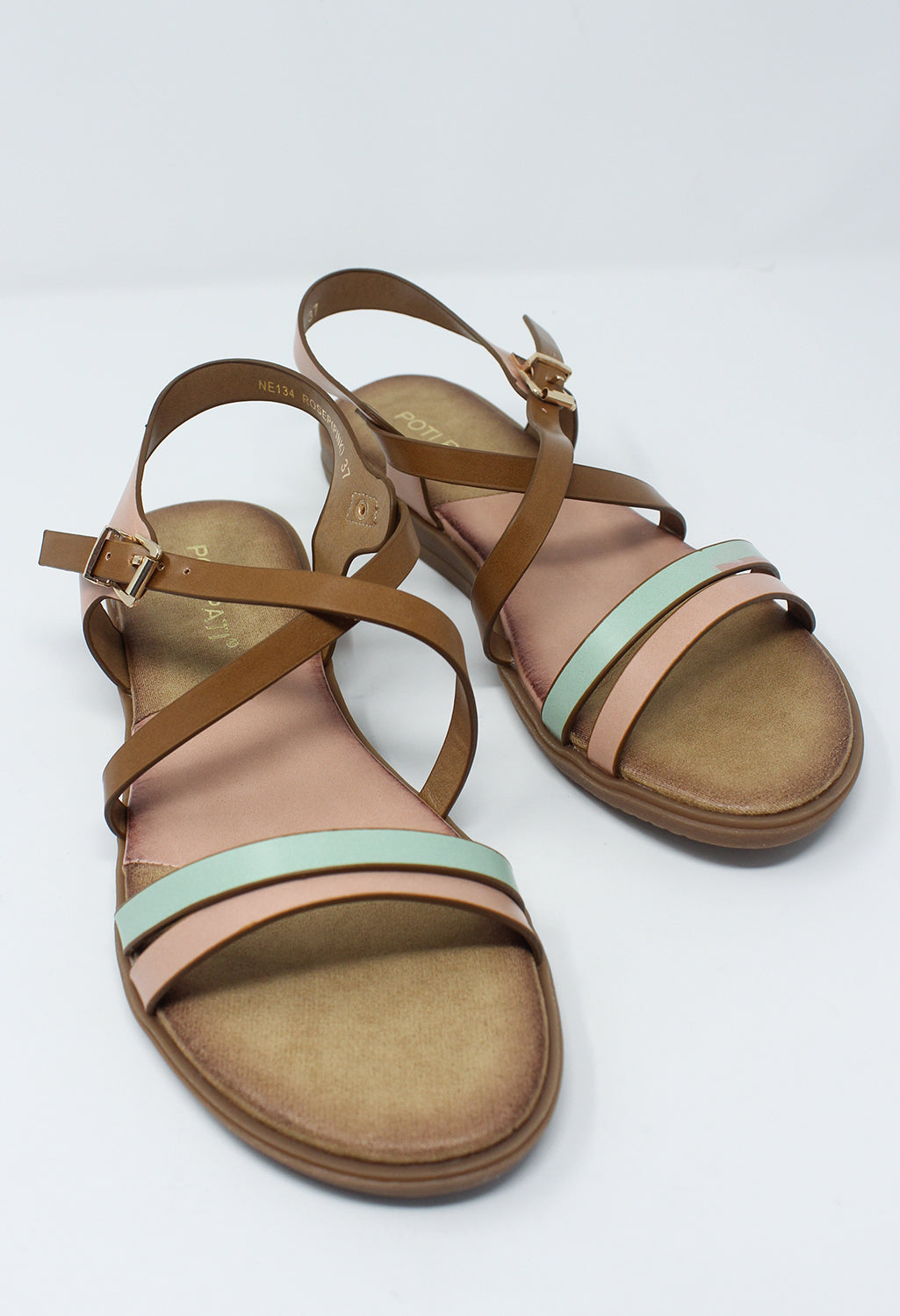 Rose Flat Cross-over Sandal