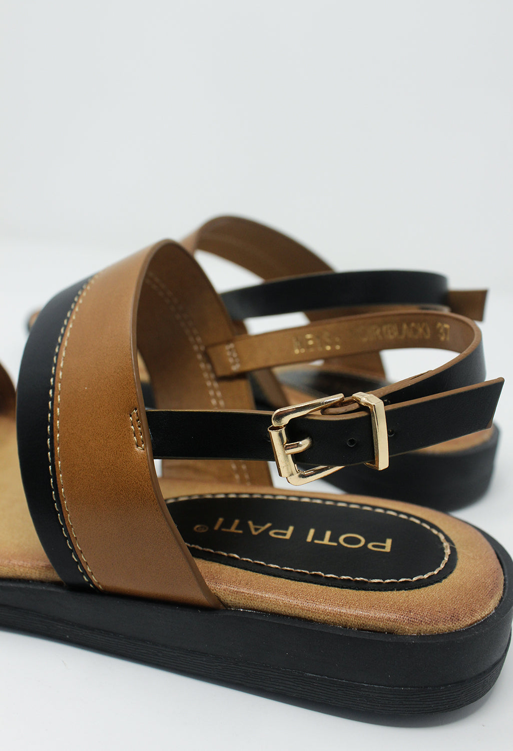 Black Flat Sling-back Sandal