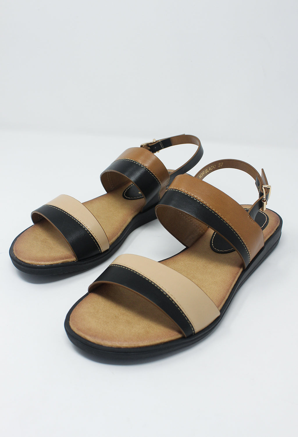 Black Flat Sling-back Sandal