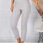 SILVER GREY MAGIC SHAPE CROPPED TURN UP TROUSERS