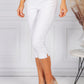 WHITE MAGIC SHAPE CAPRIS WITH DIAMANTE DETAIL