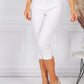 WHITE MAGIC SHAPE CAPRIS WITH DIAMANTE DETAIL