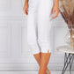 WHITE MAGIC SHAPE CAPRIS WITH DIAMANTE DETAIL