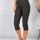 BLACK MAGIC SHAPE CAPRIS WITH DIAMANTE DETAIL