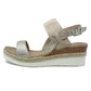 Beige Mid Wedge Strap sandal