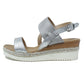 Light Grey Mid Wedge Strap Sandal