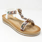 White and Gold Wedge Sandal