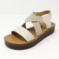 Beige Cross-strap Sandal