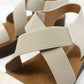 Beige Cross-strap Sandal