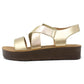 Gold Cross-strap Sandal