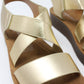 Gold Cross-strap Sandal