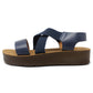 Blue Cross-strap Sandal