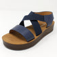 Blue Cross-strap Sandal