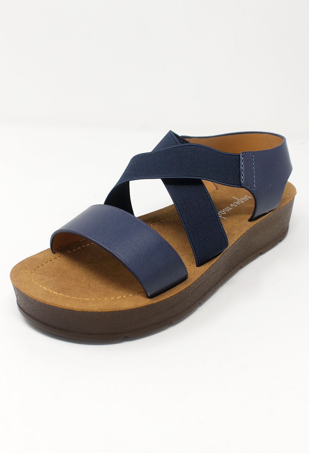 Blue Cross-strap Sandal