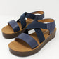 Blue Cross-strap Sandal