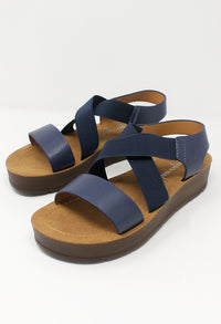 Blue Cross-strap Sandal