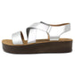 Silver Cross-strap Sandal