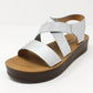 Silver Cross-strap Sandal