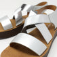 Silver Cross-strap Sandal