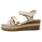 Beige Velcro Fastened Sandal