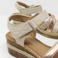 Beige Velcro Fastened Sandal