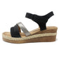 Black Velcro Fastened Sandal