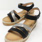 Black Velcro Fastened Sandal