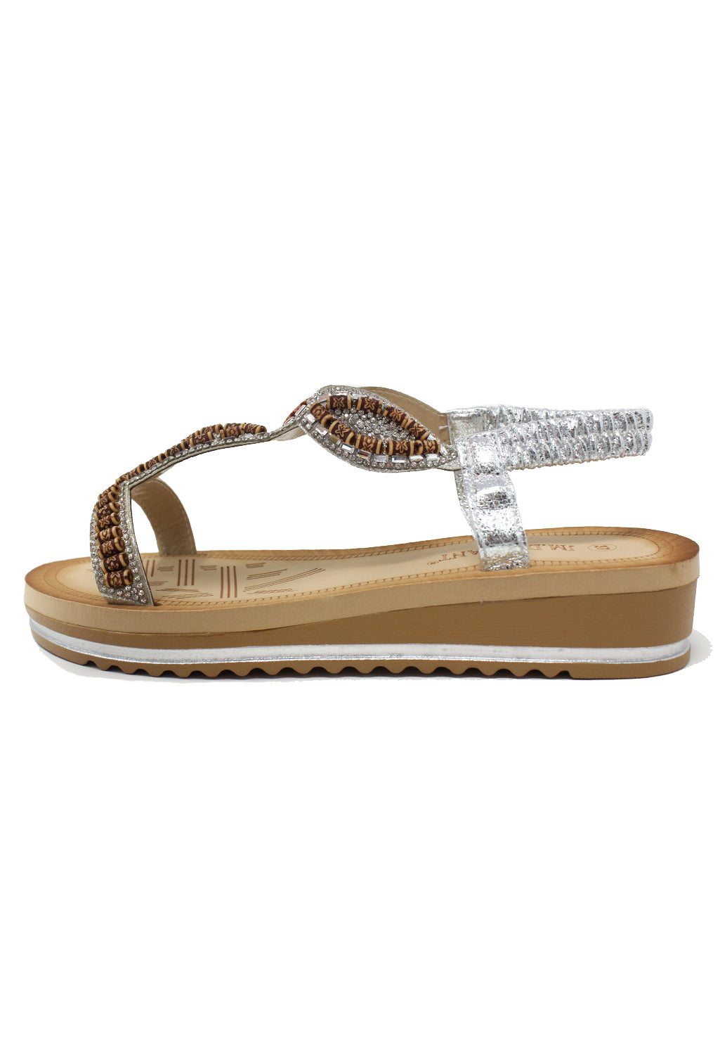 Silver Wedge Sandal-3