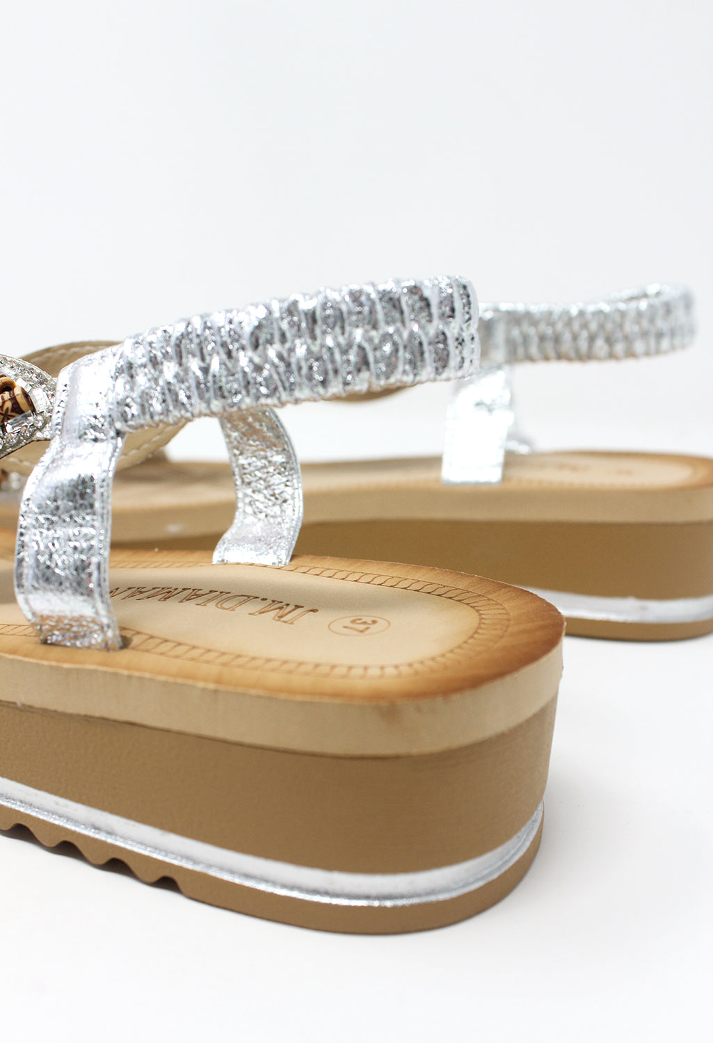 Silver Wedge Sandal-3