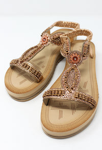 Rose Gold Wedge Sandal-2