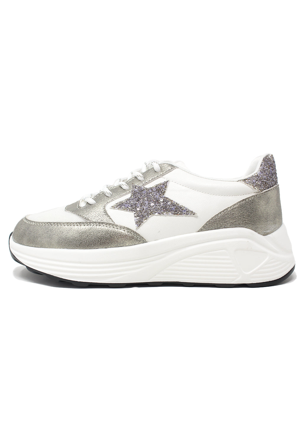 White glitter star trainer