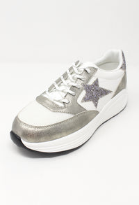 White glitter star trainer