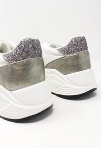 White glitter star trainer