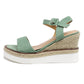 Green Double Sole Wedge Sandal