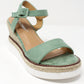 Green Double Sole Wedge Sandal