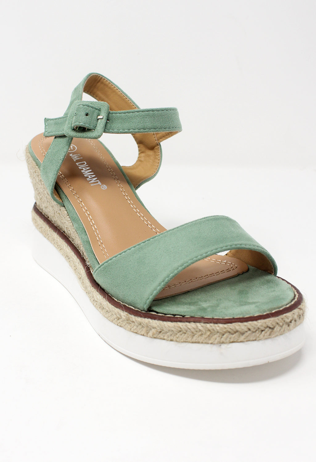 Green Double Sole Wedge Sandal