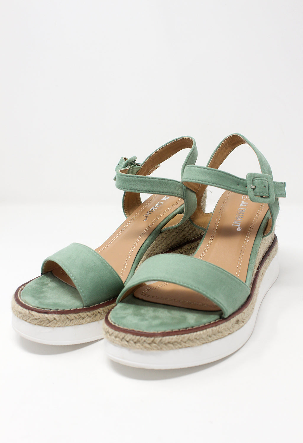 Green Double Sole Wedge Sandal