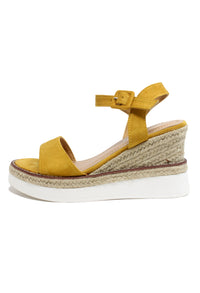 Yellow Double Sole Wedge Sandal