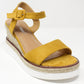 Yellow Double Sole Wedge Sandal