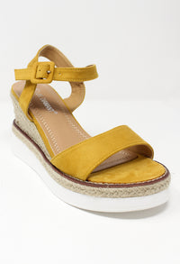 Yellow Double Sole Wedge Sandal