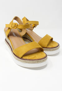 Yellow Double Sole Wedge Sandal