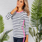 STRIPE COTTON TOP WITH MINI STAR DETAIL