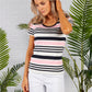 Navy and Pink stripe top