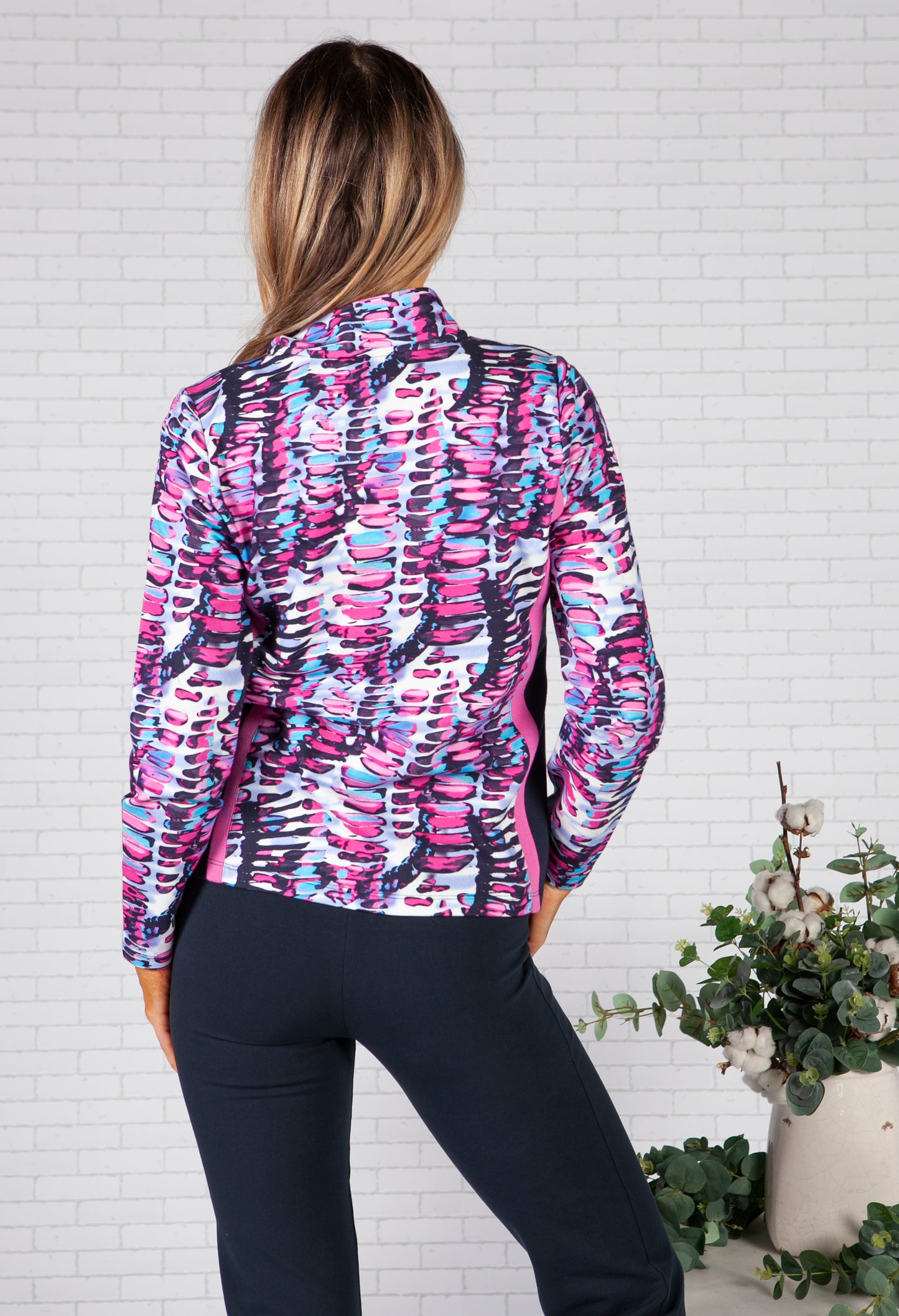 Printed Colour Block Jacket