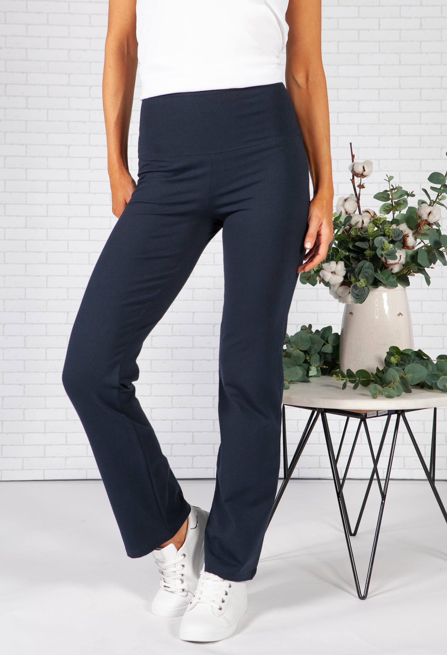 Navy Slim Fit Trousers