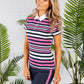 MULTI STRIPE COTTON POLO SHIRT