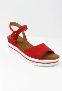 Red Wedge Sandal